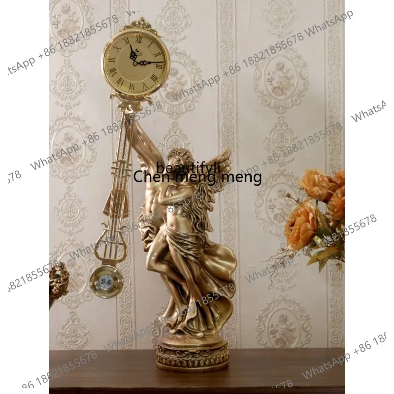 LHY26 ss s8617The Grandfather Clock European Style Villa Large Pendulum  Clock Light Luxury Vertical Home Nordic Modern  merican