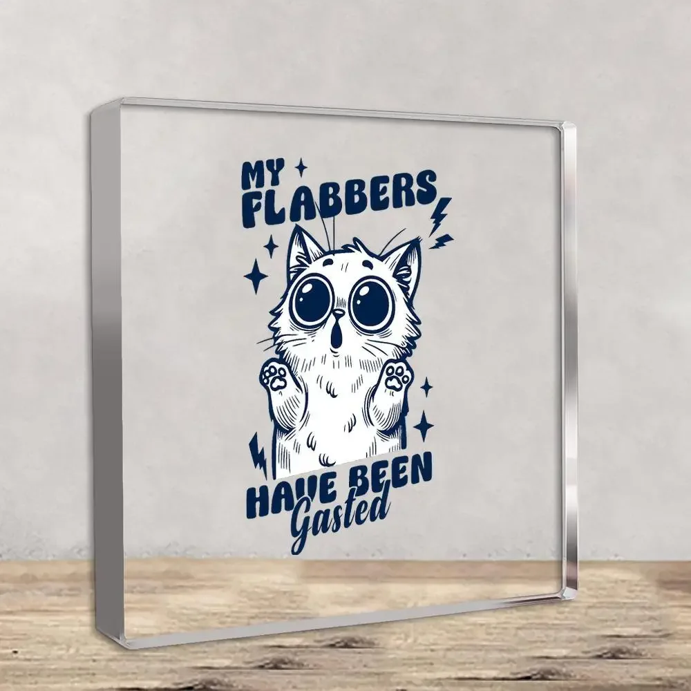 MI SILENCE Acrylic 2D Transparent Square Collectible Doll, Playful Desk Decor for Office Home Bedroom