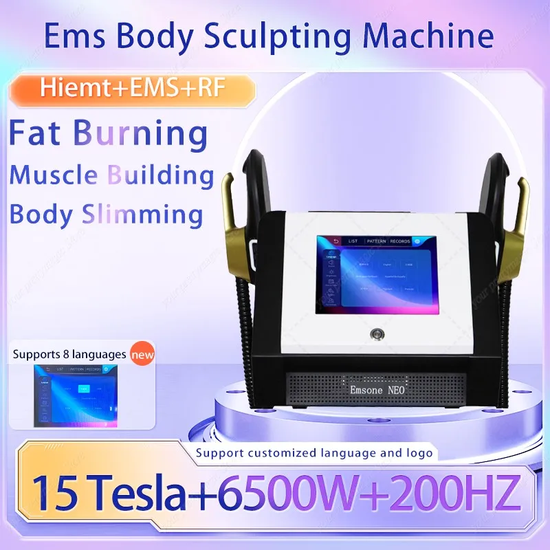 

Professional EMSone NEO RF Machine EMS Body Slimming Sculpting 6500W 15 Tesla Fat Burning Nova Electromagnetic Sculpt Muscle