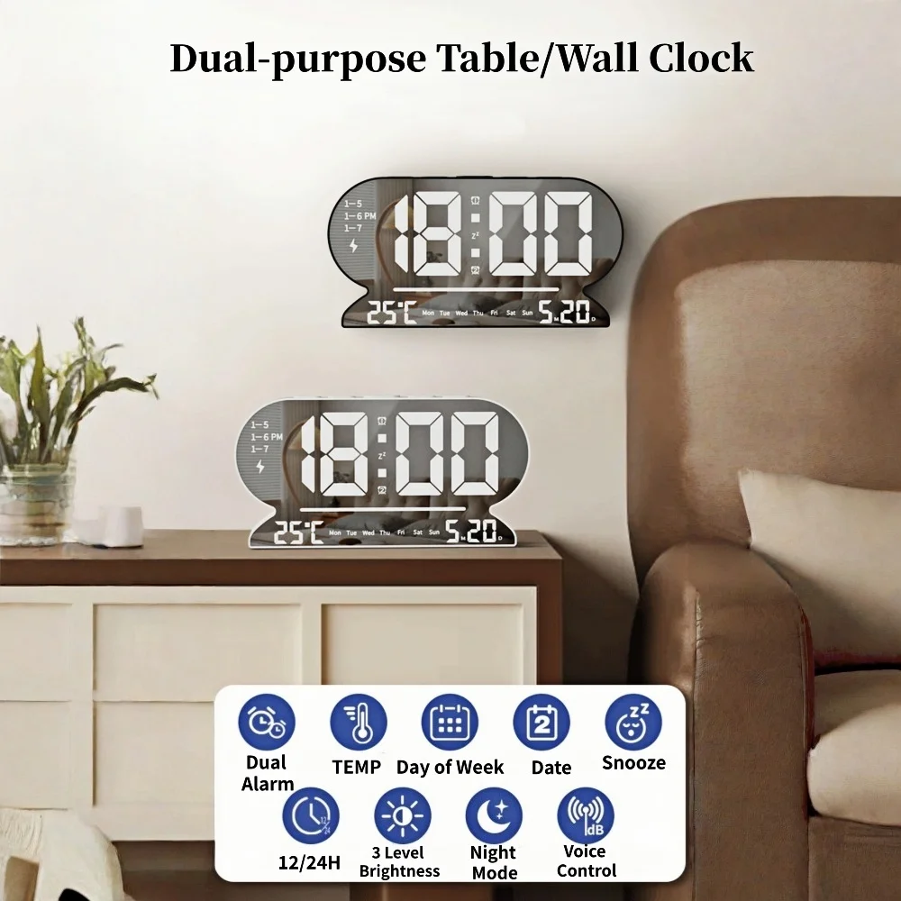 USB Digital Alarm Clock with Temp 4