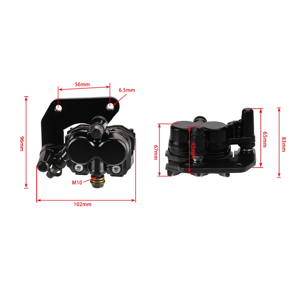 Front Hydraulic Disc Brake Caliper Kit For 250cc ATV JS250 Jianshe Baja Roketa Go Kart UTV Buggy Quad Bike Replacement Parts image 4