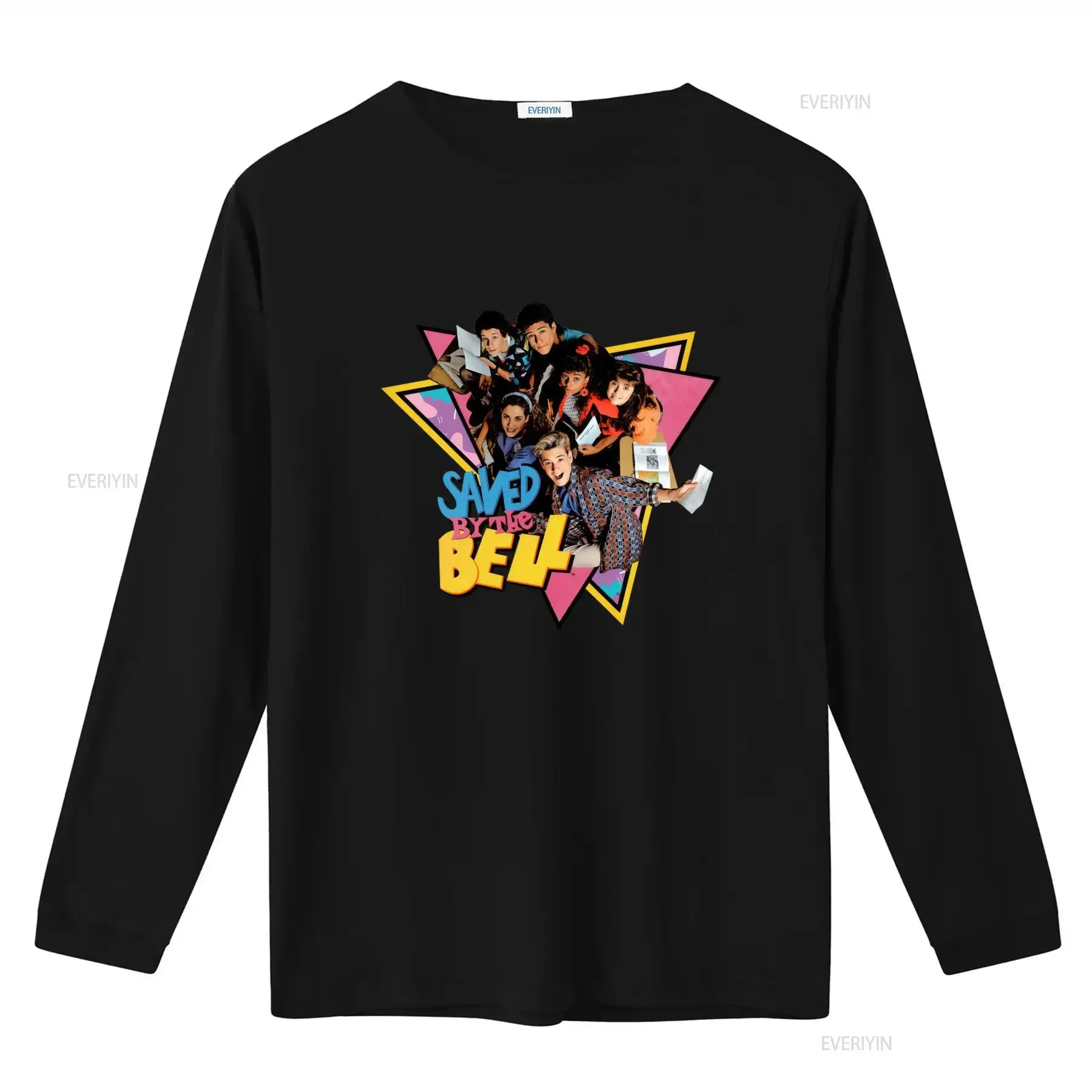 Saved By The Bell Group Triangles Tv Show T Shirt Retro 80s Style High Quality Print Perfect for Fans vintage Washed Soft