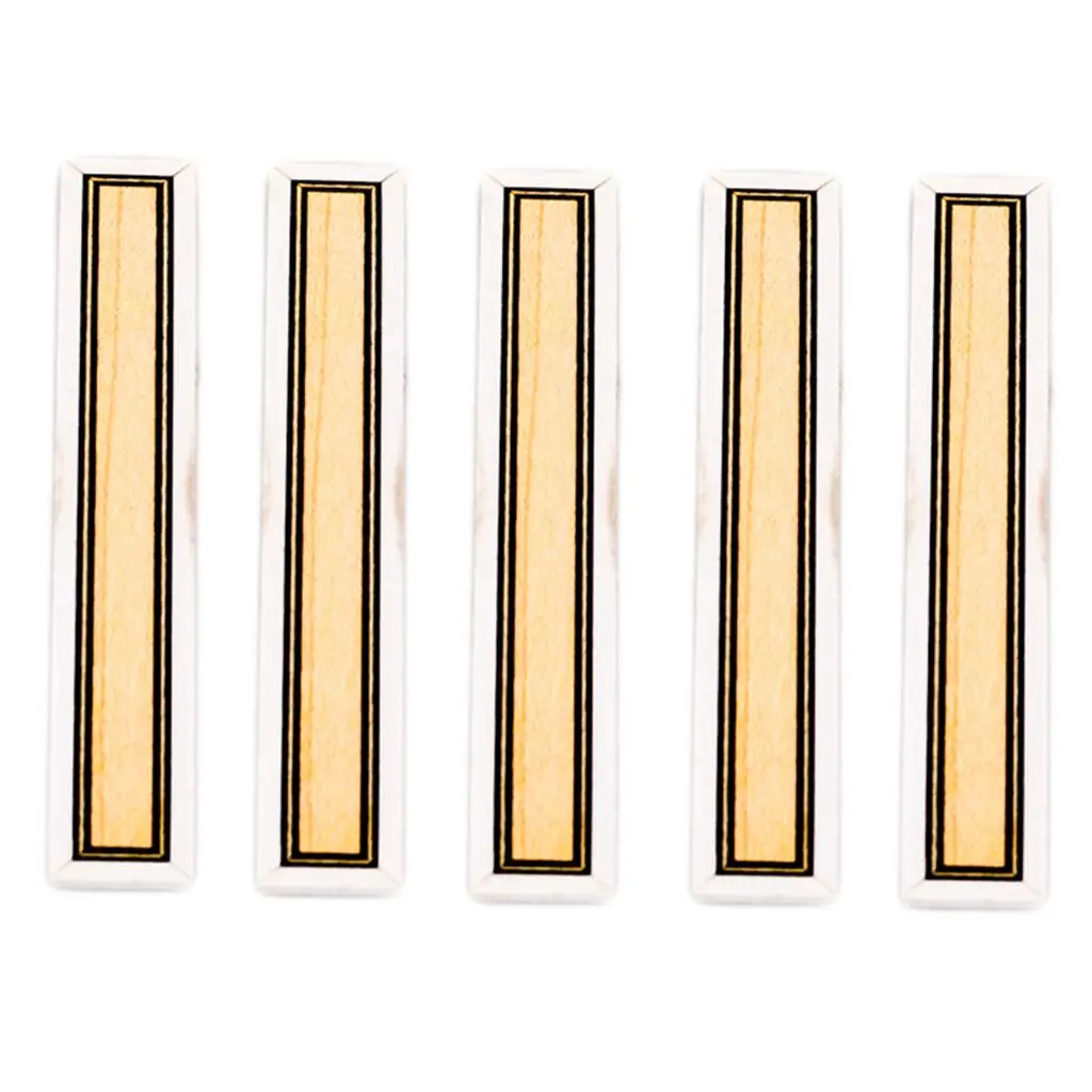 Pack of 5 Wood Classical Guitar Bridge Tie Block Inlay Inlaid