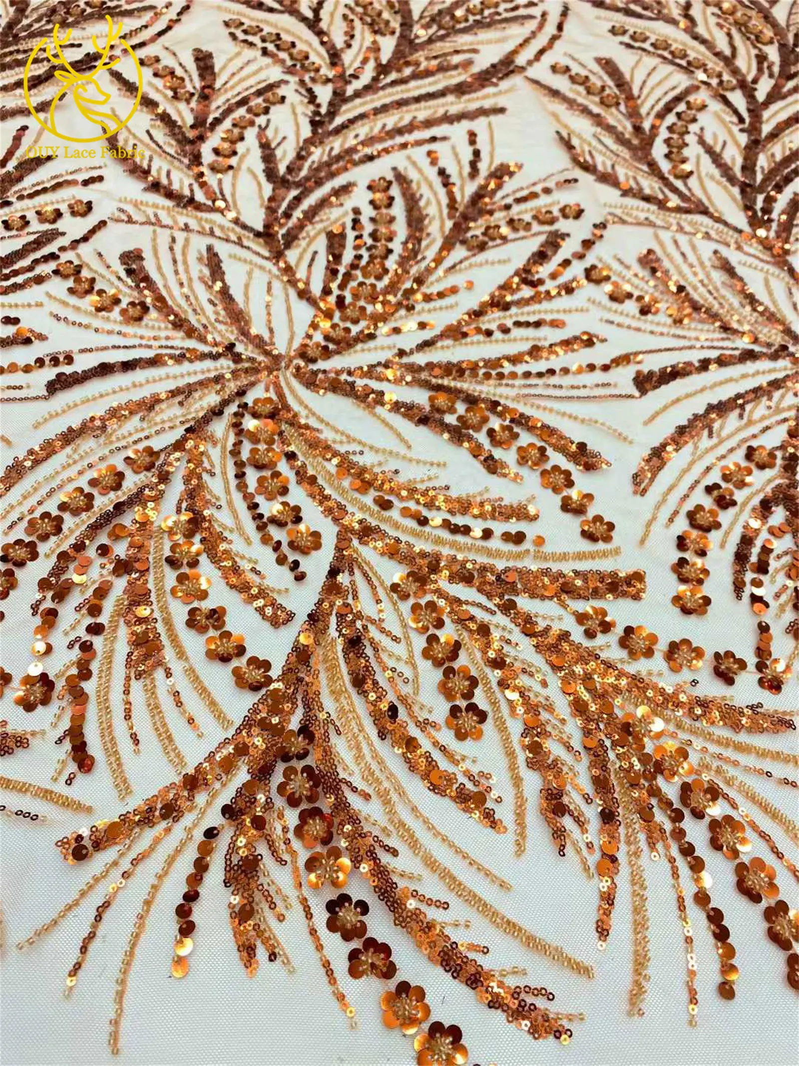2026 Luxuriöser Afrikanischer Perlen-Pailletten-Spitzenstoff 5 Yards Französischer Nigerianischer Tüll-Netzstoff für Brautkleider und Abendkleider – Detail 7
