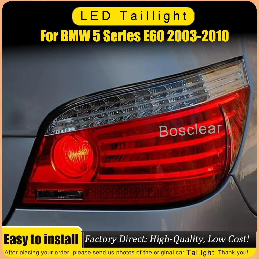 سيارة LED أضواء خلفية لسيارات BMW E60 الضوء الخلفي 2004-2007 2008-2010 520i 523i 525i 530i 550i 545i الخلفية الضباب الفرامل بدوره مصباح إشارة #1