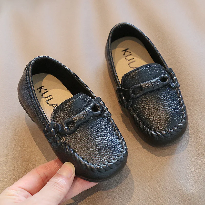 Baby  Casual Leather Shoes Moccasion Boys Party Formal Flats Loafers Infant Soft Botton Slip-on First Walker Kids Fashion Shoes