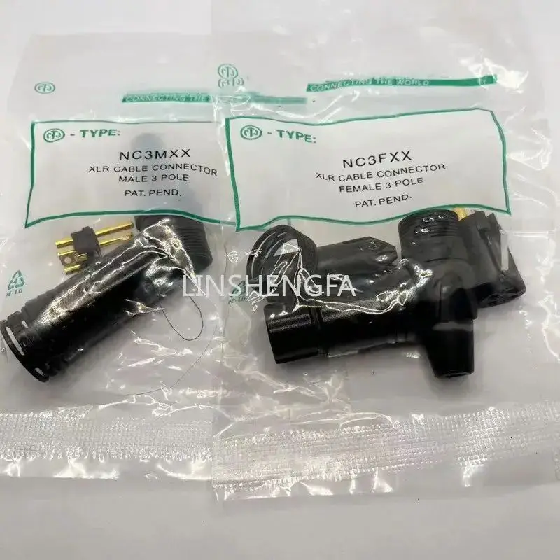 60PCS/Lot 100%New For NEUTRIK connector 30PCS NC3MXX & 30PCS NC3FXX Male et femelle Un ensemble 3 Broches XLR Connecteur avec!