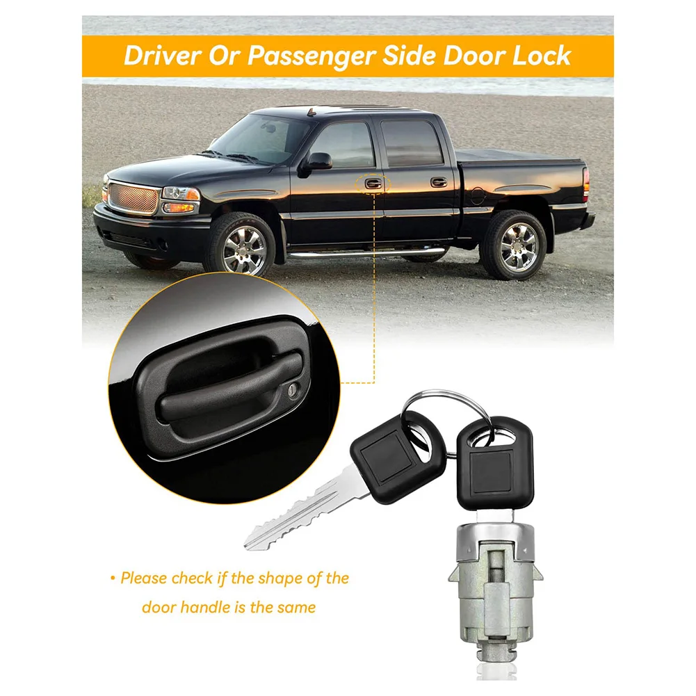 Driver And Passenger Door Locks With Key 15298924 For Cadillac Escalade/ Silverado Suburban Tahoe
