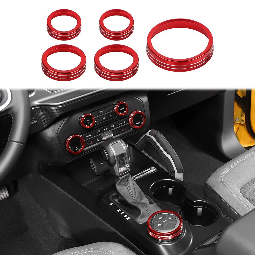 Car air conditioning Rotary knob Center Console Air Conditioning Mode Button Frame Trim for ford bronco 2021 2022 2023 Auto