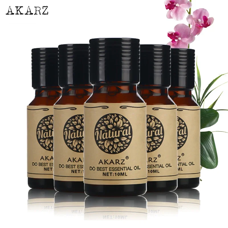 

AKARZ Aromatherapy Essential Oil Sets - Musk, Sandalwood, Patchouli, Honeysuckle, Chamomile - 10ml*5 - Skin & Face Care