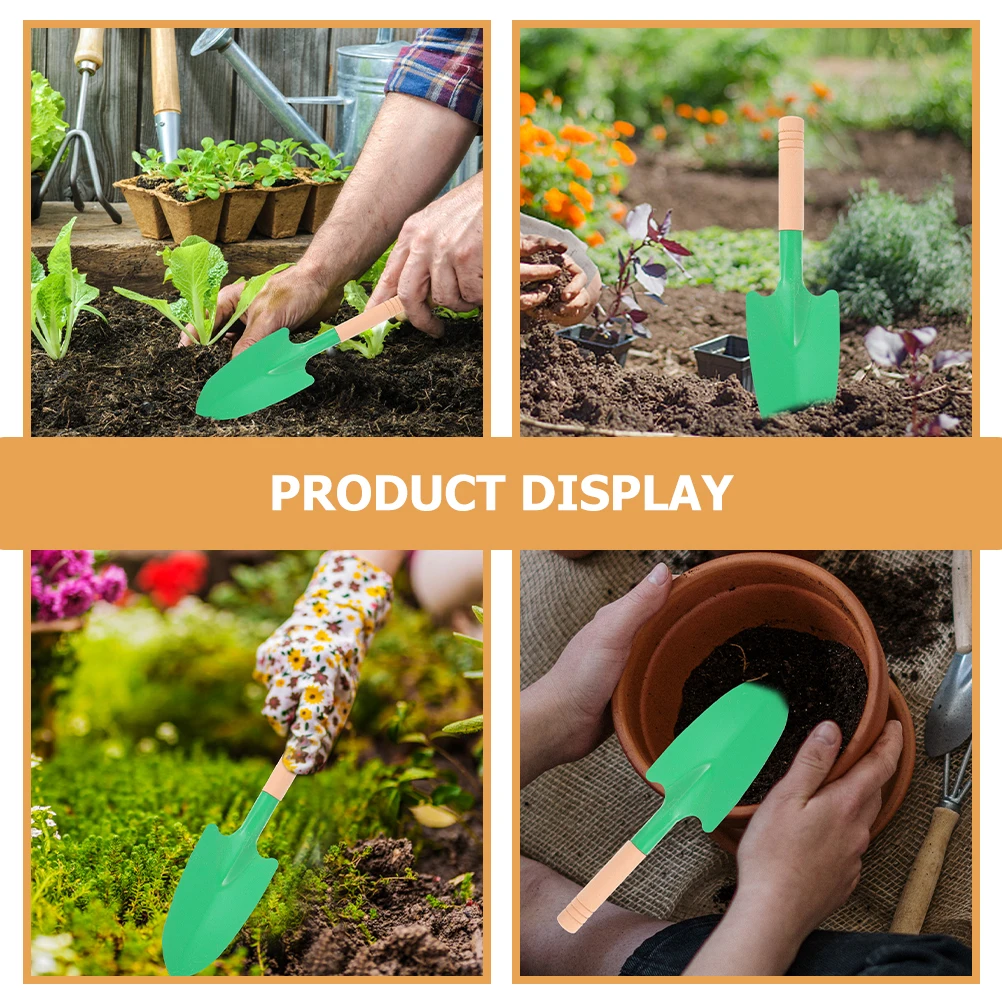 

8pcs Metal Shovels Wooden Handle Durable Garden Tools for Digging Camping Hiking Home Gardening Small Trowel Spade Lightweight