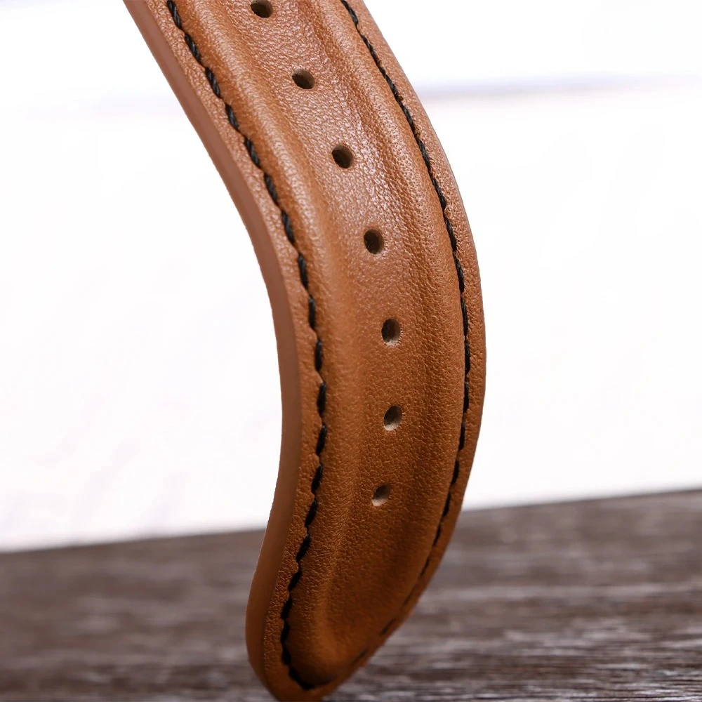 Litschi-Kornarmband, 20/22 mm, echtes weiches Leder-Uhrenarmband für Huawei Watch Gt3/Gt4, Schnellverschluss-Armband, Retro-braunes Armband
