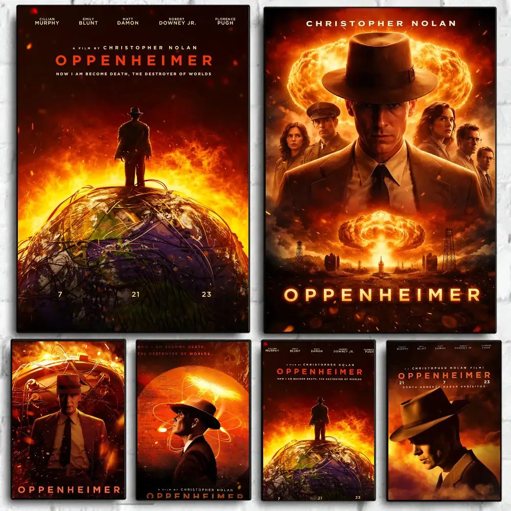 Classic Hot Movie O-Oppenheime Poster Self Adhesive Wall Art Decor for Bedroom Living Room Office Home Decor Gift