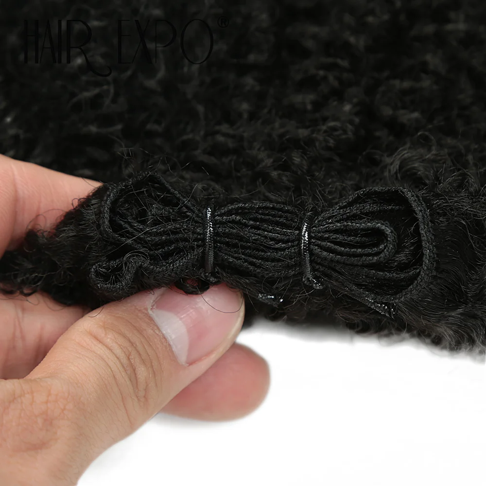 6er-Set Afro Kinky Curly Haarbündel 8' Synthetische Haarverlängerungen Lockige Weave Ombre Protein Faser Marley Twist Flechthaar – Detail 9