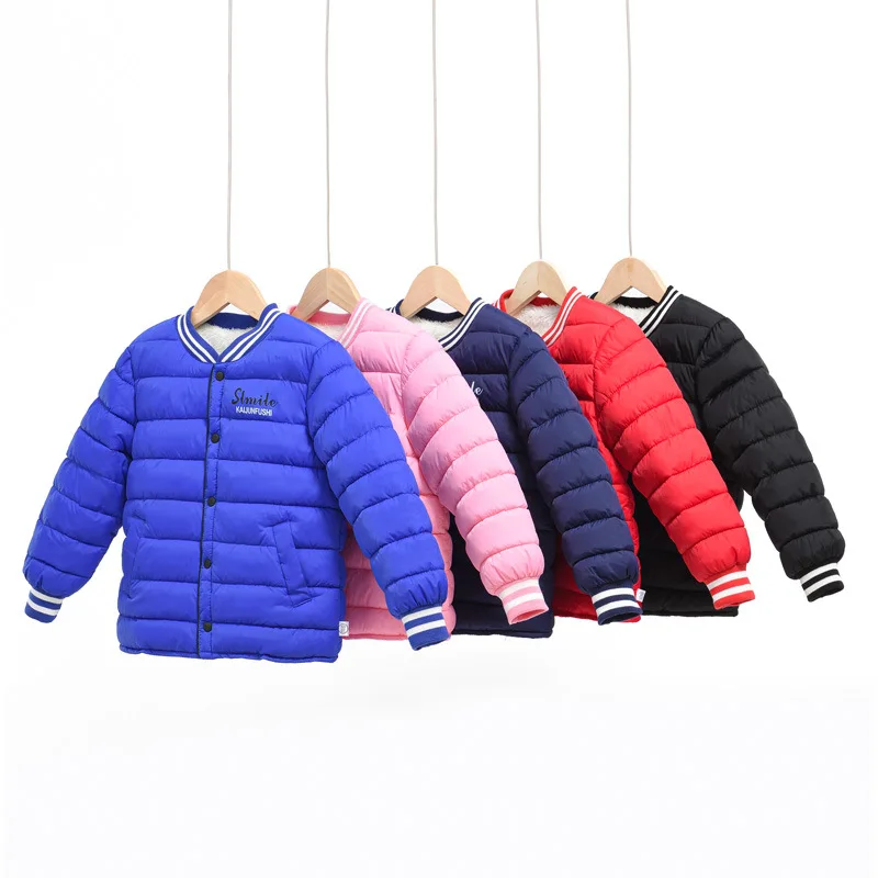 Children's down cotton inner liner, boys' thick short jacket, girls' warm and plush cotton jacket, baby, middle-aged, children,