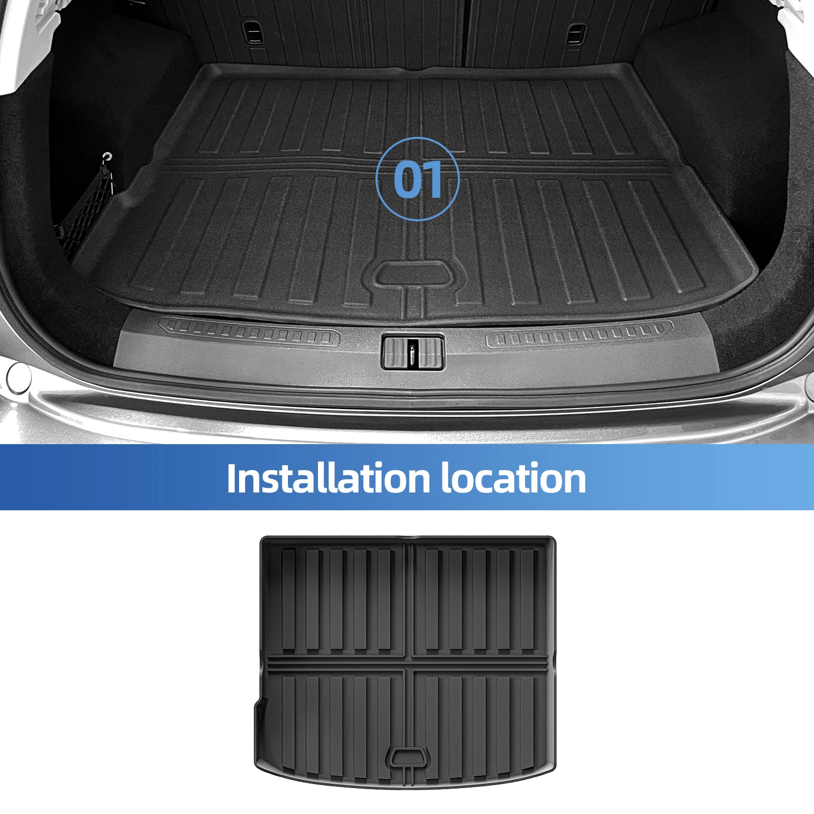 Smabee Right Drive for Chery Jetour Dashing 2023-2026 Car Floor Mats Cargo Trunk Pad TPE 3D Foot Mat All Weather Accessories