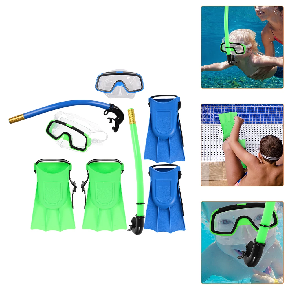 

1 set 1 Set Child Gear Set Premium Durable Mask Kids Dry Snorkel Semi-Dry Diving Glasses For Kids Snorkeling Goggles Beginner