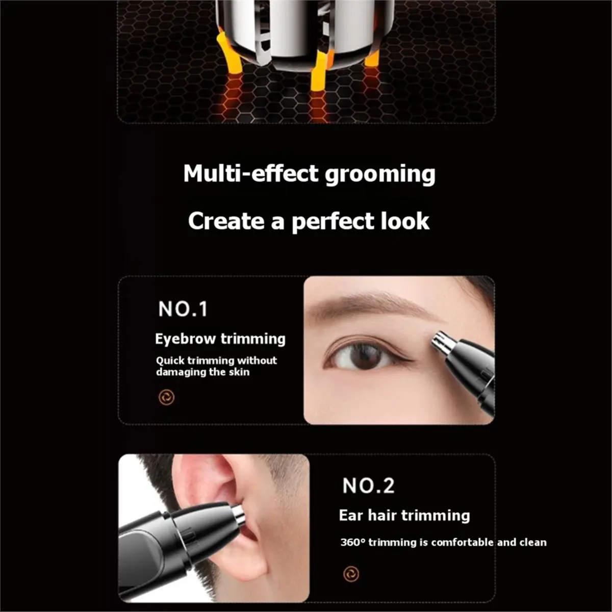 update. Electric Nose Hair Trimmer LED Digital for Men and Women Available with Noise Mini Rechargeable Nose Hair Clipper
