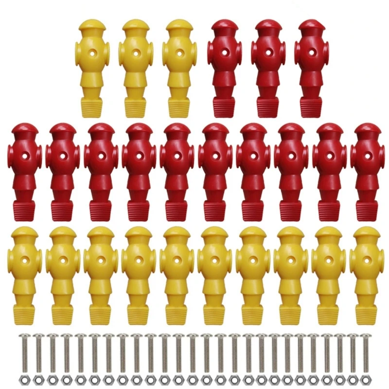 Q39E 26Pcs Standard Size Foosball Replacement Players Table Foosball Player Plastic Soccer Men Games Player Figure Enduring