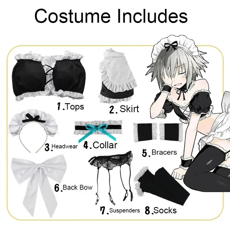 

Date A Live IV Honjou Nia Косплей Костюм Honjo Soji Аниме Горничная Экипировка и головные уборы Носки Аксессуары Sister Cute 8;c'4,t;6.j'2;
