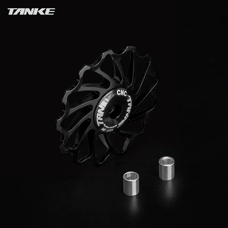 TANKE MTB Bicycle Rear Derailleur Jockey Wheel Ceramic Bearing Pulley AL7075 CNC Road Bike Guide Roller Idler 11T 13T 15T 17T