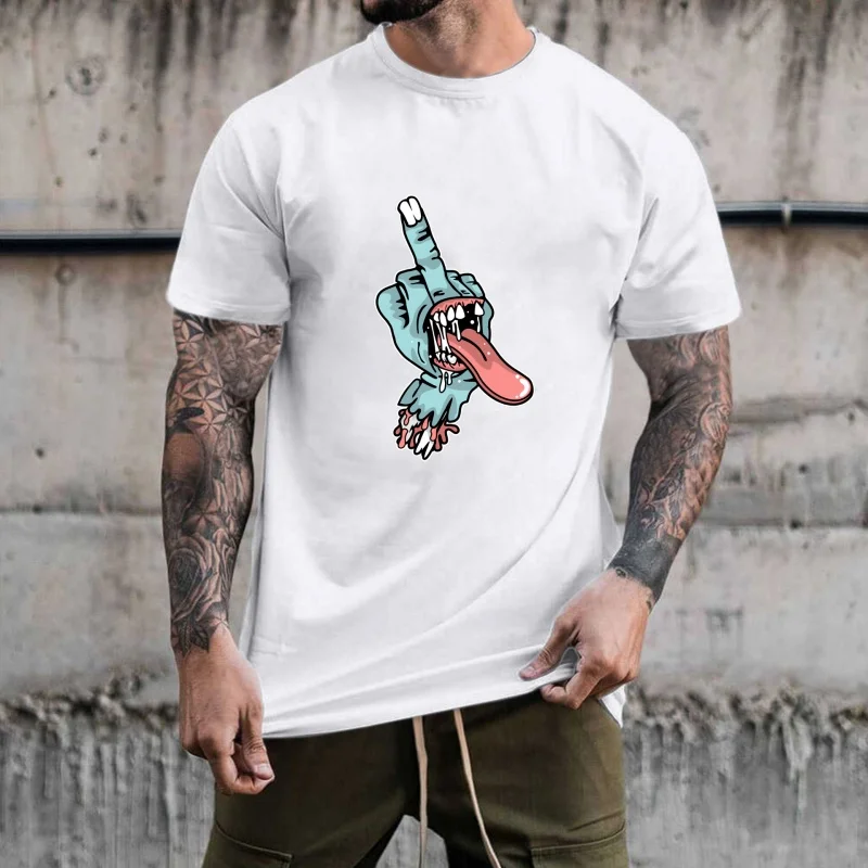 Cool Monster Hand Pattern Heat Transfer White Ink Iron - on Sticker, Trendy & Funky, Suitable for T - shirts/Canvas Bags,