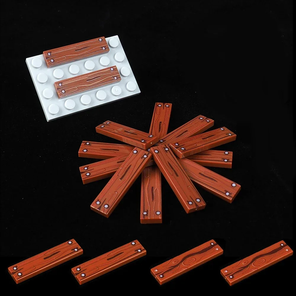 MOC 10 ชิ้น ชิ้นส่วน 2431 ลายพื้นไม้ บล็อกตัวต่อ ฉากประกอบ ของเล่นเสริม ตัวต่อ DIY ของขวัญสำหรับเด็ก