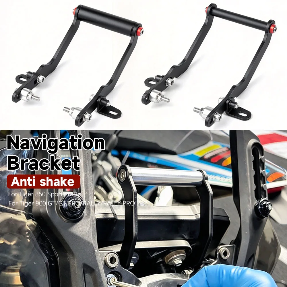 For Triumph Tiger 850 2021-Tiger900 GT Rally PRO 2021-2023 Motorcycle Phone Holder GPS Navigation Anti Vibration Mount Bracke