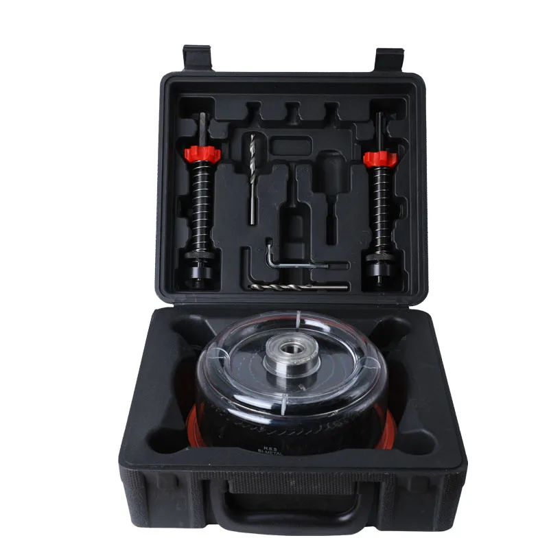 

Metal Saw Cutter Drill Bit Set Woodworking Pipe Opener Kit With ABS Dust Shield Cover