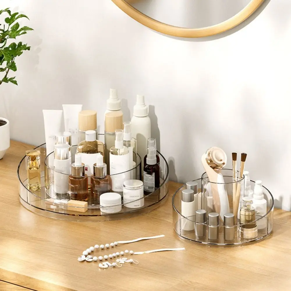 

Plastic Cosmetics Storage Box Transparent Creative Skincare Shelf Multi-function Large Capacity Makeup Brush Storage Tube