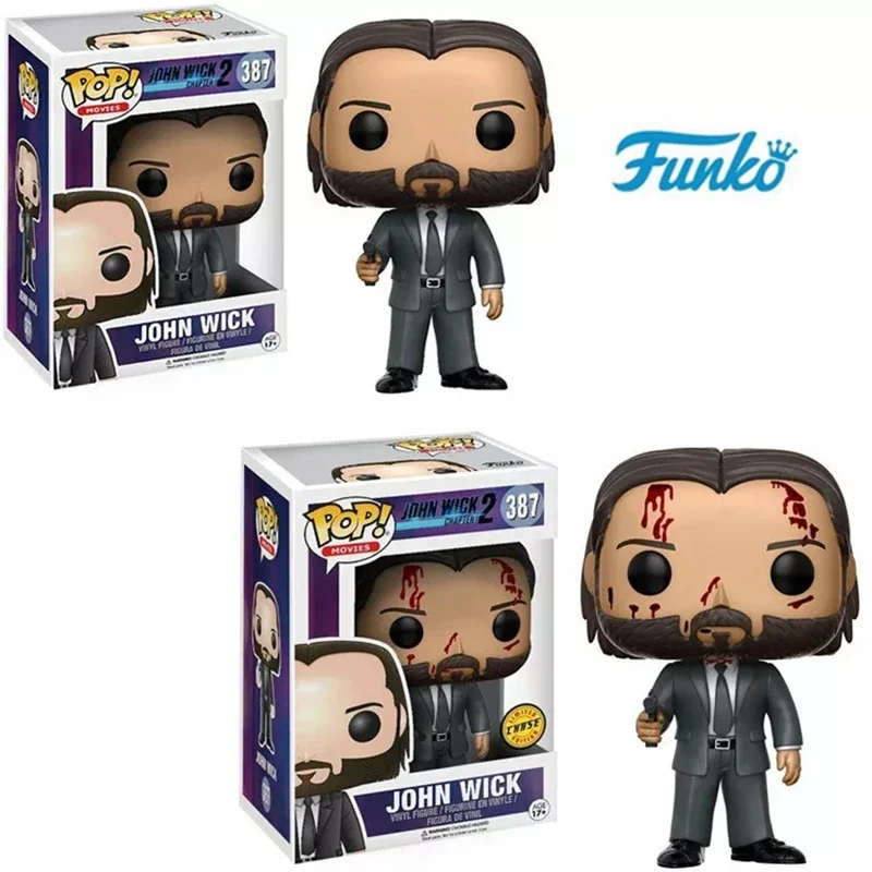 FUNKO POP  JOHN WICK 387# Vinyl Action Toy Figures Collectible Models for Children with retail box Christmas Gifts