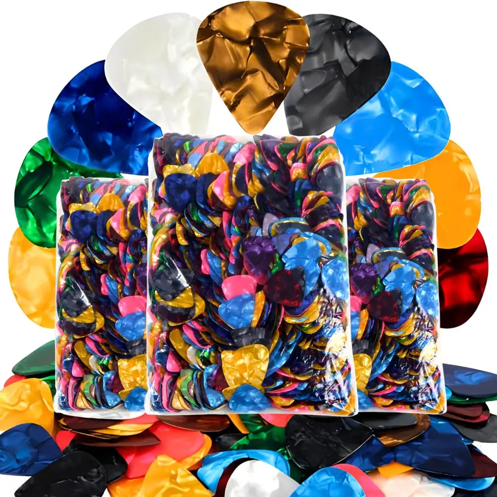30/51/95pcs Random Color Celluloid Plectrum Set, Stylish Guitar Picks for Band Practice and Daily Entertainment YMY