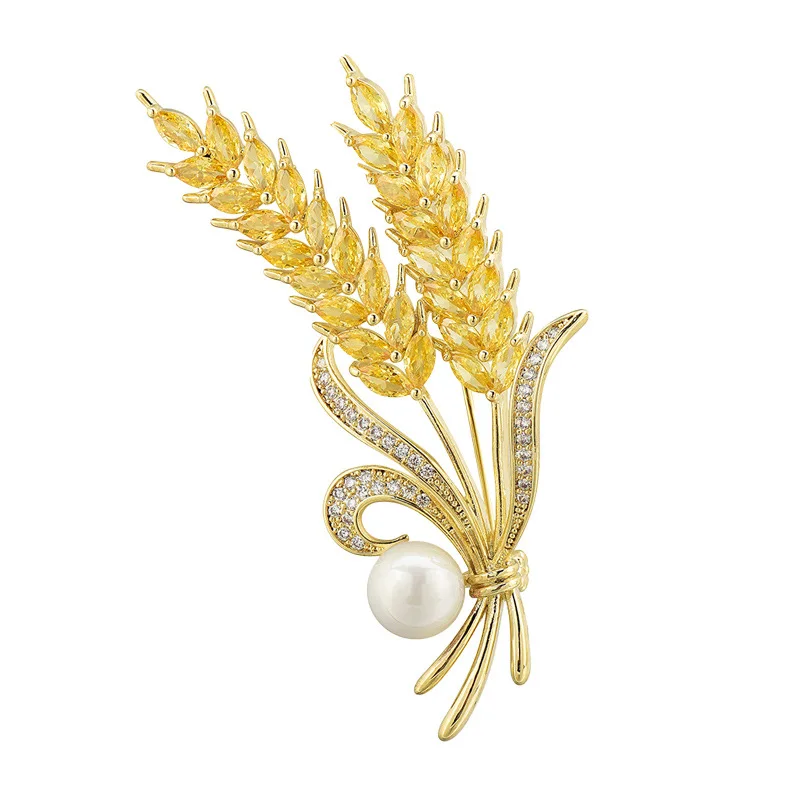 High-end luxury brooches, pearls, diamond-encrusted crystals, light luxury brooches, coat and suit gift pins