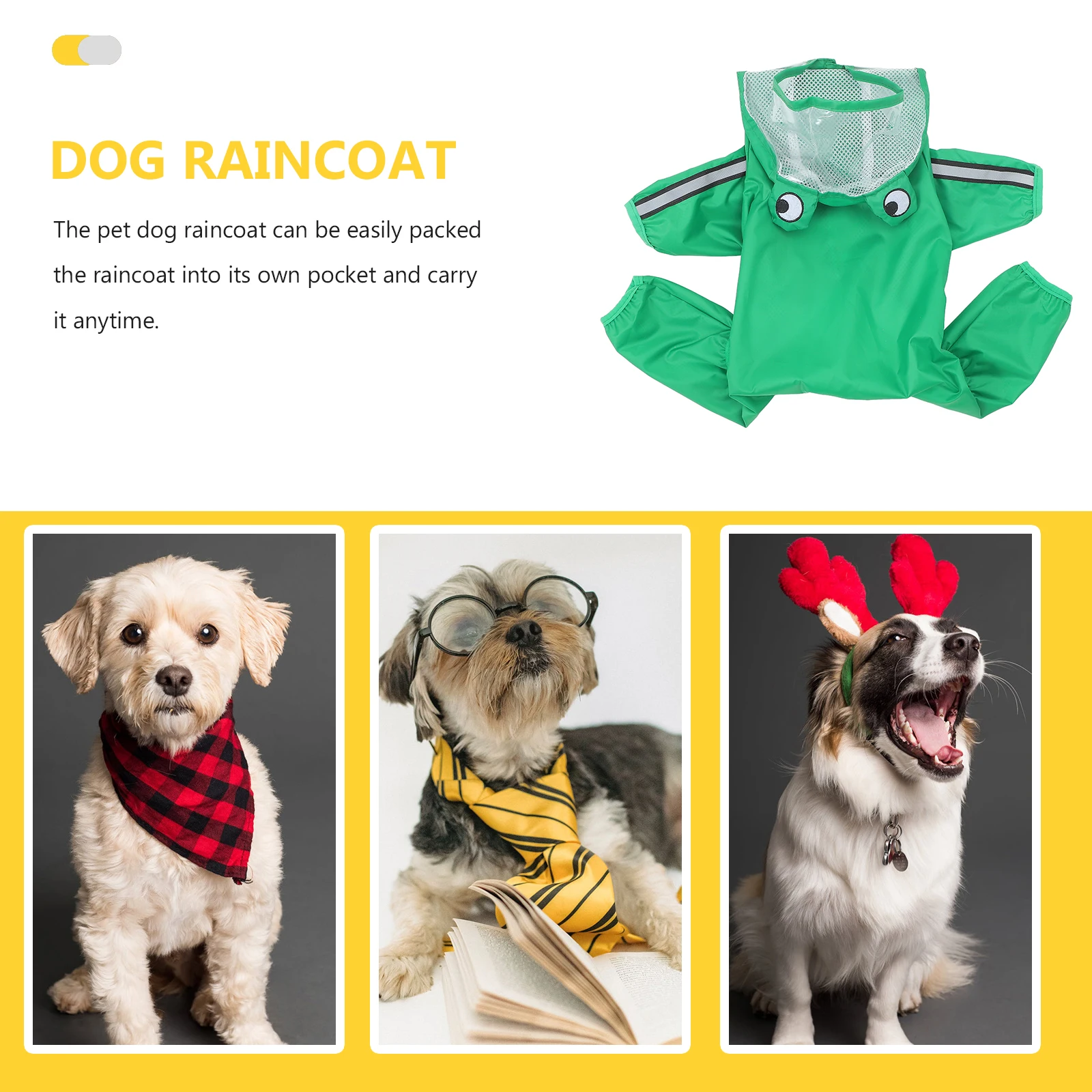

Waterproof Raincoat for Dogs Jacket Puppy Poncho Coats Small Pet Clothing Transparent Hood Stylish Dog Clothes