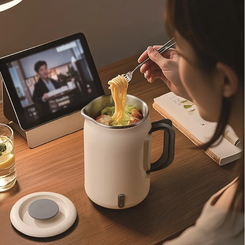 110V/220V Electric Kettle Portable Travel 304 Stainless Steel Kettle Auto Power Off Mini Electric Hot Cup Multi-function 600ml