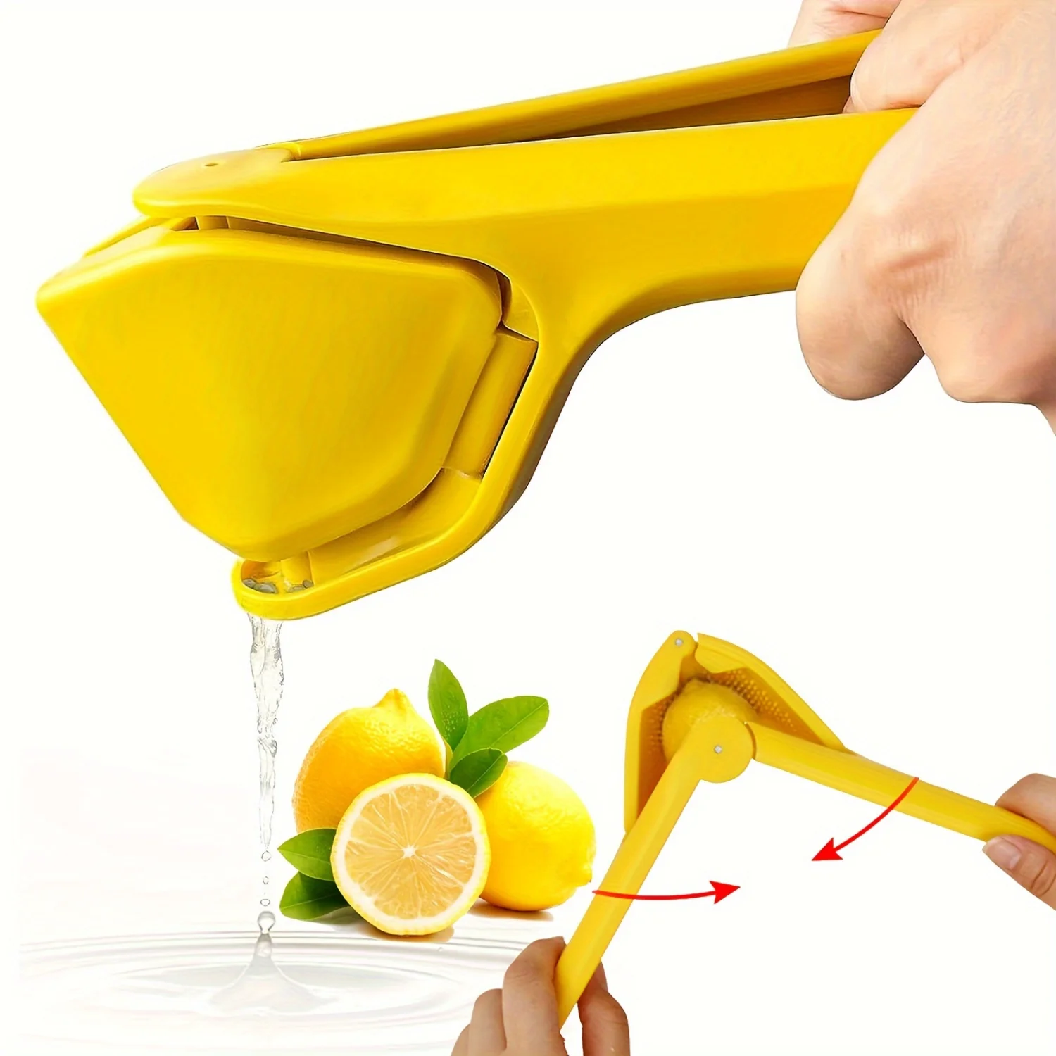 Premium Manual Lemon Squeezer - Handheld Citrus Juicer, Durable Restaurant Kitchen Gadget, Easy To Use And Clean, Foldable Desig