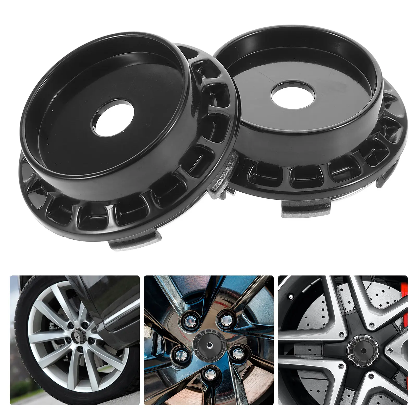 

4Pcs Wheel Hub Center Caps Black Universal Car Modification Cover Rim Hub Replacement Car Tuning Wheel Caps Center