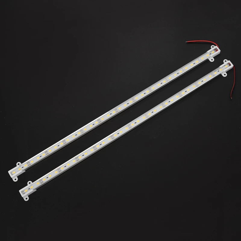 ABZL 4X 50CM 12V 36 LED 5630 SMD Hard Strip Light Aluminum Shell With End Cap White & Warm White