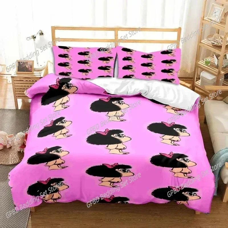 Mafalda Cartoon 3D NEW Duvet Cover Pillowcase Bedding Set Adult Boy Girl Bedroom Decoration Children Single Double Large