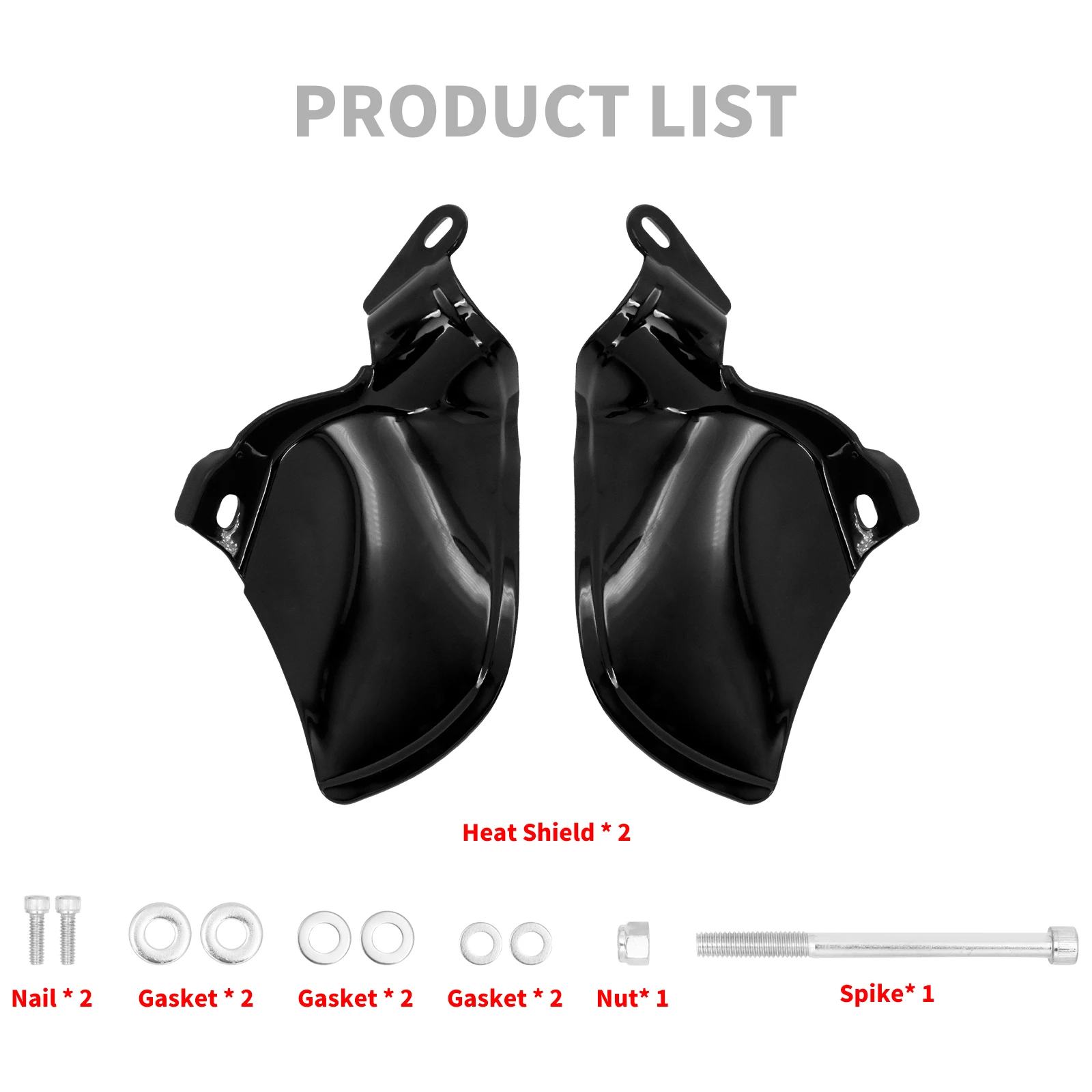 Boucliers de selle réfléchissants noirs brillants pour moto, déflecteur de chaleur d'air pour Harley Softail Breakout Fat Boy Slim Street Bob 18 – 2022