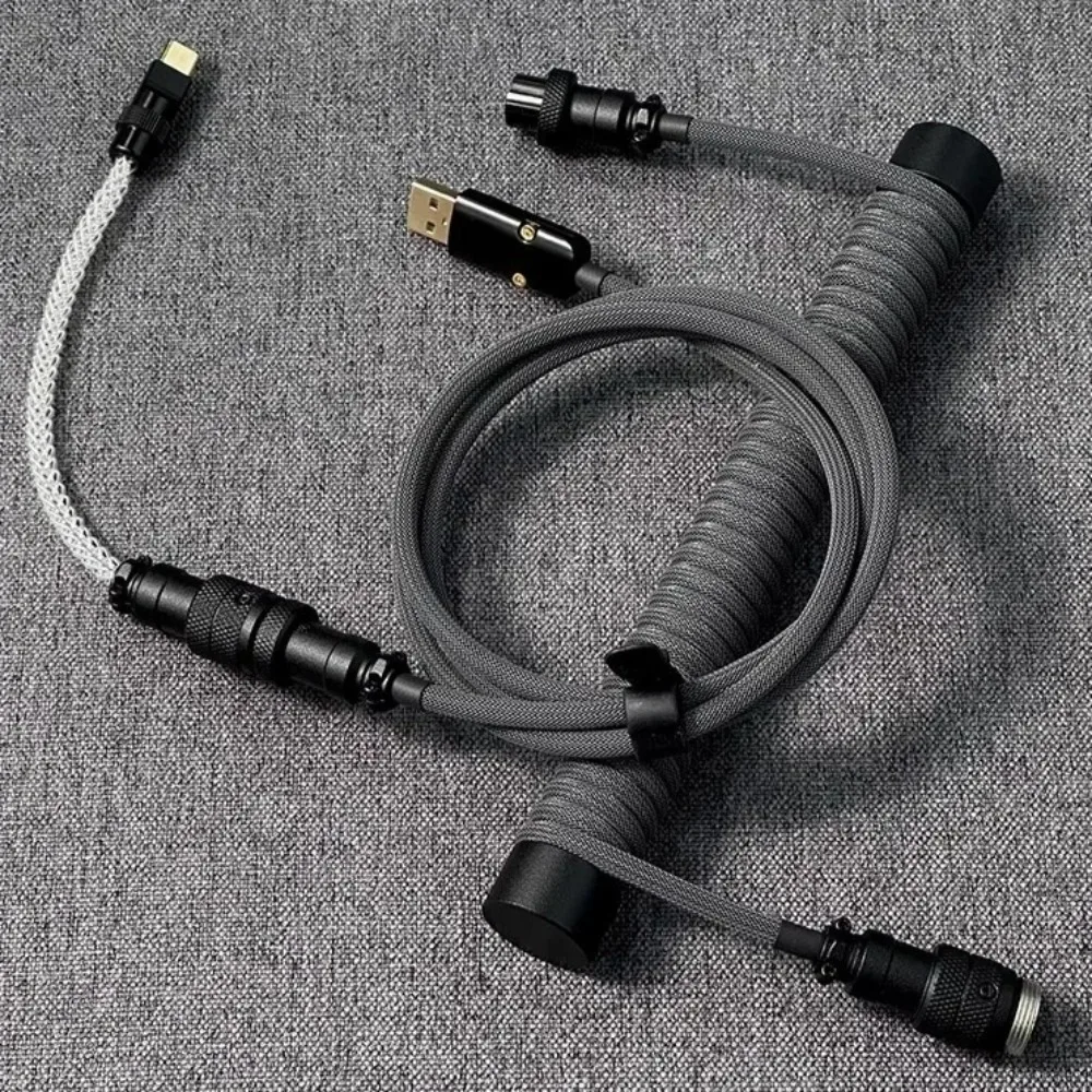 

Unknown Error Custom Three Segment Mechanical Keyboard Cable RGB Luminous Gamer Keyboard Cable Data Line Laptop Accessories Gift