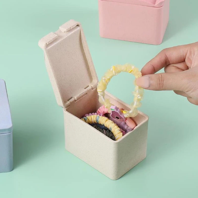 Dental Floss Holder Cotton Swab Box Plastic Storage Box Bathroom Jar Makeup Organizer Hair Accessories Organizing Box