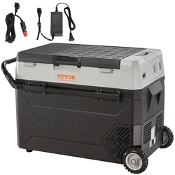 SucceBuy 35L/45L/55L Portable Foldable Handle Car Refrigerator with Wheel Compressor Freezer for Camping Picnics Car Home Traval