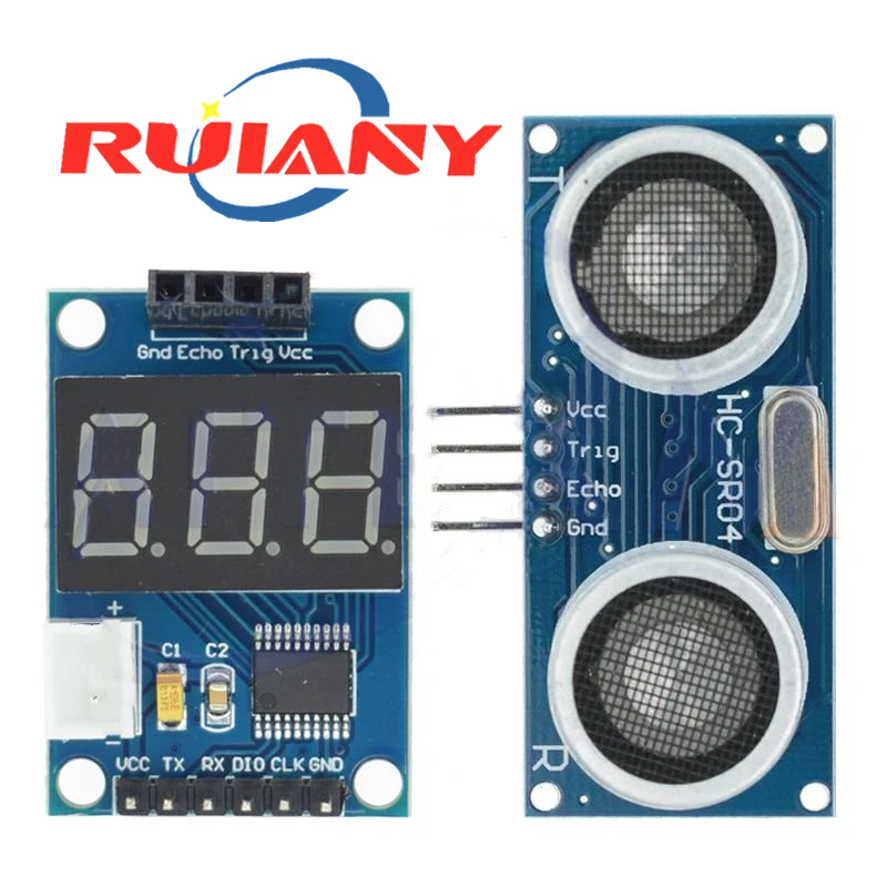 Sensor Ultrasonik SR04 HC-SR04 Modul Pengukuran Jarak Ultrasonik SR04 Papan Uji Detektor Gelombang Ultrasonik UNTUK Arduino