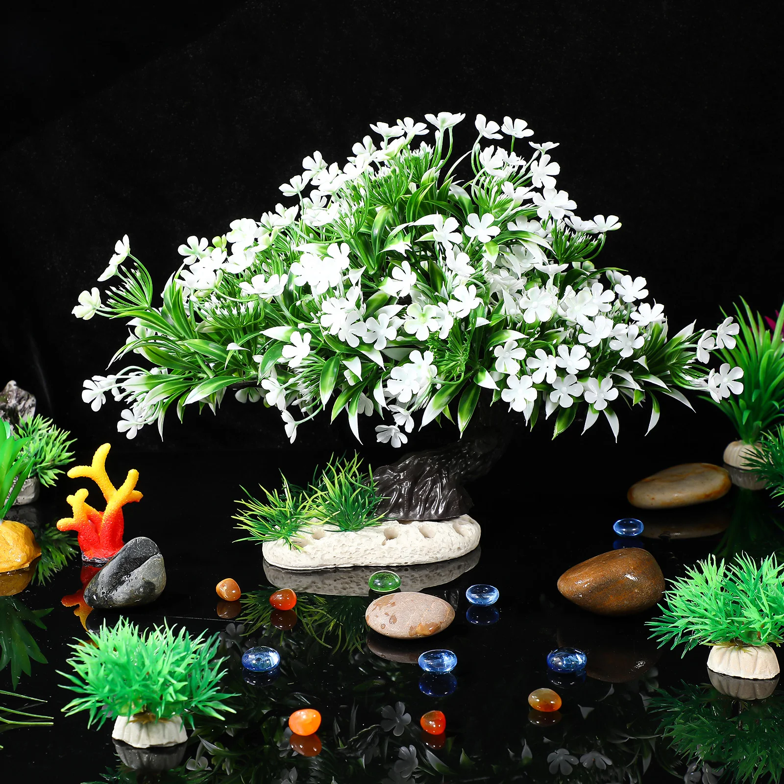 Fish Tank Scenery Decoration Simulation Water Plants Simulated Tree Artificial Aquarium Plastic Fake For