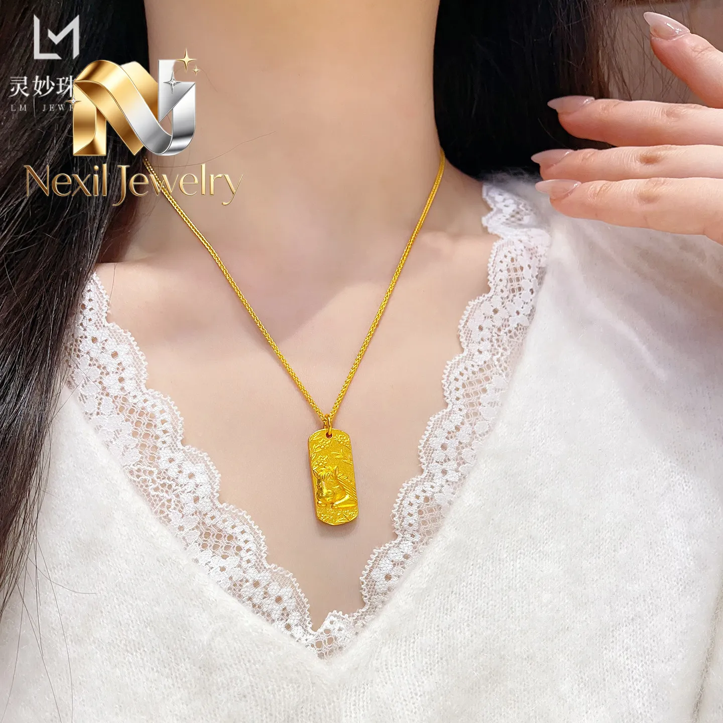 Nexil Jewelry   Nexil Jewelry  Peace & Joy Horse Tag Pendant Women's 24K Gold AU999 - Guochao horse tag style, low-key luxury, f