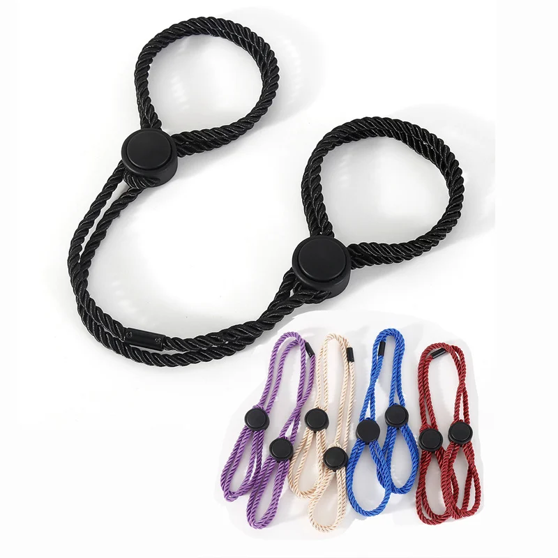 Masculino feminino fetiche escravo role play bondage toque bondage acessórios divertidos corda de seda algemas perna punhos suprimentos multifuncionais