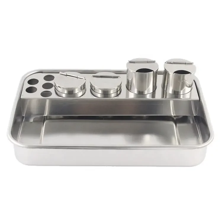 تصميم طبي مخصص متعدد الوظائف عالي الجودة لتشغيل الأسنان من الفولاذ المقاوم للصدأ، صينية معالجة الأسنان #3