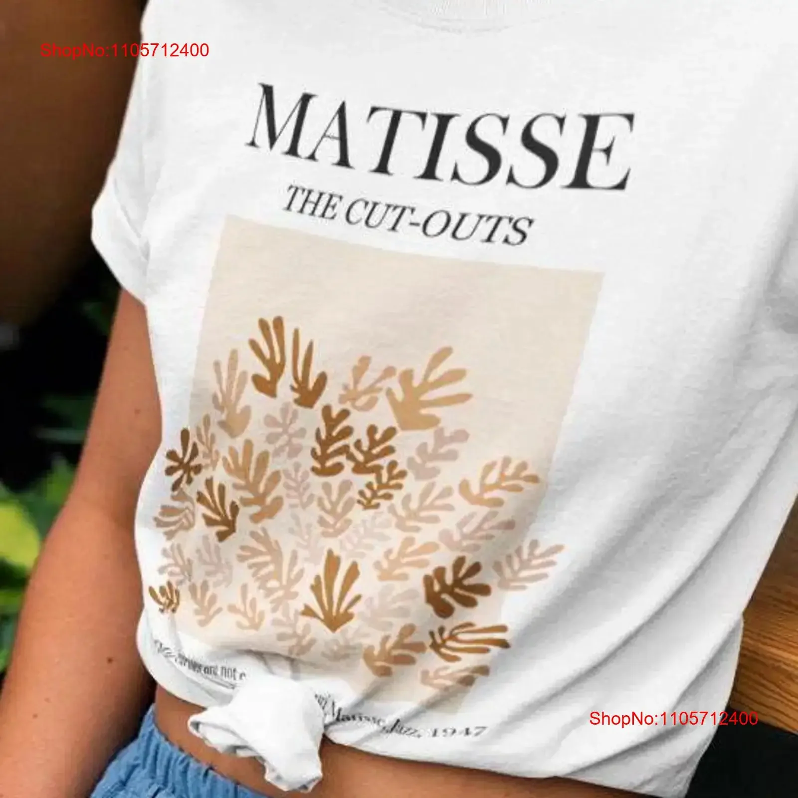 Matisse The Cut Outs T Shirt art clothing aesthetic sweater hoodie boho gifts vintage Washed Casual designer clothes Stretched