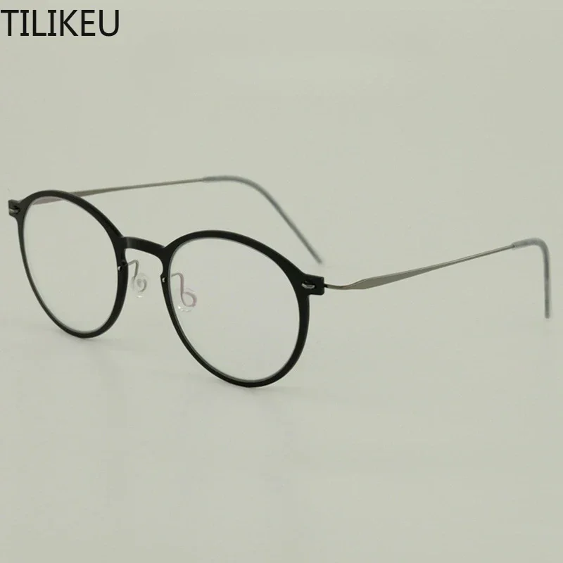 Ultra Light Pure Titanium Eyeglass Frame with Classic Circular Frame Design That Can Matched with Myopia Lenses Eyeglass Frames